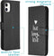 iMoshion Hoesje Geschikt voor iPhone 11 Hoesje Met Pasjeshouder - iMoshion Design Softcase Bookcase - Wit / Zwart / Live Laugh Love