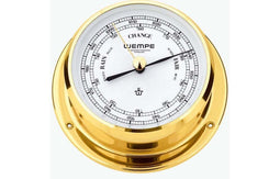 Wempe Skiff - Barometer - messing Ø 110 mm - witte wijzerplaat met zwarte schaalverdeling