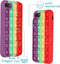 iMoshion Hoesje Geschikt voor iPhone SE (2022) / SE (2020) / 8 / 7 Hoesje Siliconen - iMoshion Pop It Fidget Toy - Pop It hoesje - Rainbow