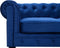 CHESTERFIELD - Chesterfield bank - Blauw - Fluweel