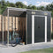 vidaXL - Tuinschuur - met - verlengd - dak - 277x110,5x181 - cm - staal - antraciet
