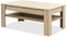 vidaXL - Salontafel - 110x65x48 - cm - bewerkt - hout - eikenkleur