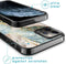 iMoshion Hoesje Geschikt voor iPhone 12 Pro / 12 Hoesje Siliconen - iMoshion Design hoesje - Wit / Zwart / Shattered Beige Marble