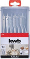 KWB 512250 - Speedborenset - Precisiegeslepen met centreerpunt en voorsnijders - 1/4″-zeskantschacht (1 set)