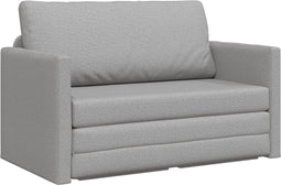 vidaXL - Vloersofa - Bed - 2-in-1 - Cloud - Grijs - 124x71x78 - cm - Stof