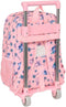 Safta Stitch Beach - Kinderrugzak met wielen - Ergonomisch en ruim - Pastel Roze