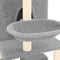 vidaXL - Kattenmeubel - met - sisal - krabpalen - 180 - cm - lichtgrijs