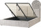 Bed met opbergruimte Gebreid velours MOISSAC 160 x 200 cm Grijs/beige