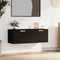 vidaXL - Wandkast - 100x36,5x35 - cm - bewerkt - hout - zwart