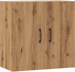 vidaXL - Wandkast - 60x31x60 - cm - bewerkt - hout - artisanaal - eikenkleurig