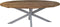 Tuintafel ovaal - 220x110x78 - Naturel/Wit - Oud teakhout/metaal