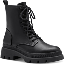 Tamaris ESSENTIALS - Dames Lace Boot - Vegan - 5,9 cm blokhak - zwart matt - Maat 37