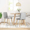 vidaXL - Eetkamerstoelen - 2 - st - stof - wolk - grijs