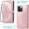 iMoshion Hoesje Geschikt voor iPhone 13 Pro Hoesje Met Pasjeshouder - iMoshion Mandala Bookcase - Rosé Goud