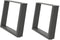 vidaXL - Salontafelpoten - 2 - st - U-vormig - 70x(42-43) - cm - staal - antraciet
