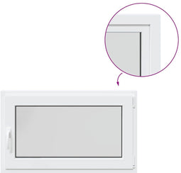 vidaXL - Kelderraam - "RISOR" - 100x70 - cm - draai-kiep - DIN - rechts - wit