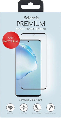 Selencia Screenprotector Geschikt voor Samsung Galaxy S20 - Selencia Gehard Glas Anti-bacteriele Screenprotector