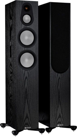 Monitor Audio Silver 300 7G - Zuilspeaker - 200W RMS - Hoogglans Eiken (Zwart)