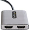 Startech.com MST14DP122HD - DisplayPort MST HUB - DP naar Dual HDMI 4K 60Hz - Grijs Zwart