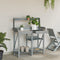 vidaXL - Oppotbank - met - schappen - massief - vurenhout - grijs