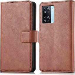 iMoshion Hoesje Geschikt voor Oppo A57s / A57 Hoesje Met Pasjeshouder - iMoshion Luxe Bookcase - Bruin