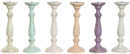 Kroonkandelaar Home ESPRIT Metaal Mangohout Shabby Chic 12 x 12 x 34 cm