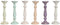 Kroonkandelaar Home ESPRIT Metaal Mangohout Shabby Chic 12 x 12 x 34 cm