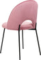 COVELO - Eetkamerstoel set van 2 - Roze - Fluweel