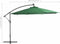 vidaXL - Zweefparasol - met - LED-verlichting - en - metalen - paal - 350 - cm - groen