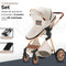Lunola Nova - Kinderwagen 3-in-1 - Autostoel 0-20kg - Wit