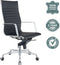 Feel Furniture - Luxe Executive bureaustoel van 100% rundleer - Hoge rugleuning - Zwart