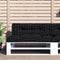 vidaXL - Palletbankkussen - 120x40x12 - cm - stof - ruitpatroon - zwart