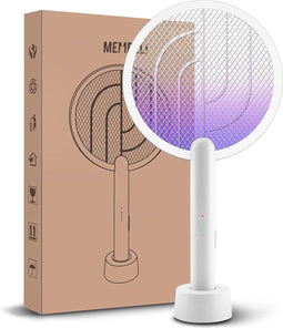 Membeli Elektrische Vliegenmepper - 2500V 4-in-1 Muggenlamp - Oplaadbaar - Wit