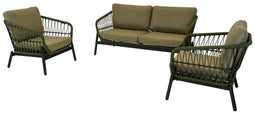 Zavi loungeset - Tuinstoel - Modern design - Olijfgroen