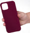 Lunso - Softcase Backcover hoes - Geschikt voor iPhone 13 - Wijnrood