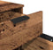 vidaXL - Dossierkast - verrijdbaar - 45x38x54cm - bewerkt - hout - oud - houtkleurig