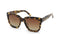 IKKI HOLLY 80-2 Dames Zonnebril - Handgemaakt - Plantaardig Acetaat - Gepolariseerd - Transparant Licht turtle