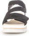 Gabor 24.640.67 - Dames Sandalen - Sleehak met klittebandsluiting - Zwart (2023)
