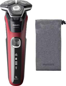 Philips Series 5000 S5883/10 - Scheerapparaat - SkinIQ Technologie - Nat & Droog - Zwart/Rood