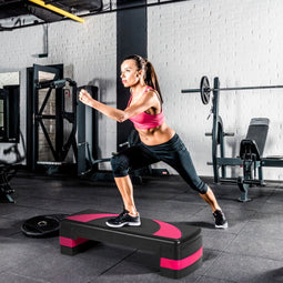 Coast Aerobe Stepper - Verstelbare Stepper 250 kg - Antislip Zwart+Pink
