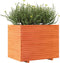 vidaXL - Plantenbak - 90x60x72,5 - cm - massief - grenenhout - wasbruin