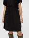 Pieces PCPETRINE SS DRESS NOOS - Dames Jurk - Viscose-mix met elastiek in taille - Maat S