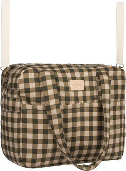 Nobodinoz Hyde Park Waterdichte kinderwagentas/luiertas 38x33x16cm - Green Checks