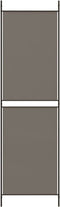 vidaXL - Kamerscherm - met - 5 - panelen - 250x220 - cm - stof - antracietkleurig