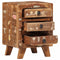 vidaXL - Nachtkastje - 37x32x50 - cm - massief - gerecycled - hout
