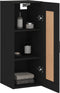 vidaXL - Wandkast - 34,5x34x90 - cm - bewerkt - hout - zwart