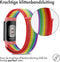 imoshion Nylon bandje - Geschikt voor Fitbit Charge 6, Charge 5 - Rainbow - L