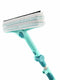 Leifheit Raam- en kozijnwisser 4 in 1 - Click System - 32 cm wisbreedte - Grijs Turquoise Wit Zwart