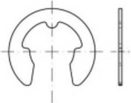 TOOLCRAFT 138515 Borgringen Binnendiameter: 4.1 mm DIN 6799 Verenstaal 500 stuk(s)