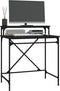 vidaXL - Bureau - 80x50x90 - cm - bewerkt - hout - en - ijzer - zwart